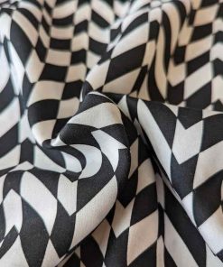 Viskosestoff – Minimal Musterung Schwarz