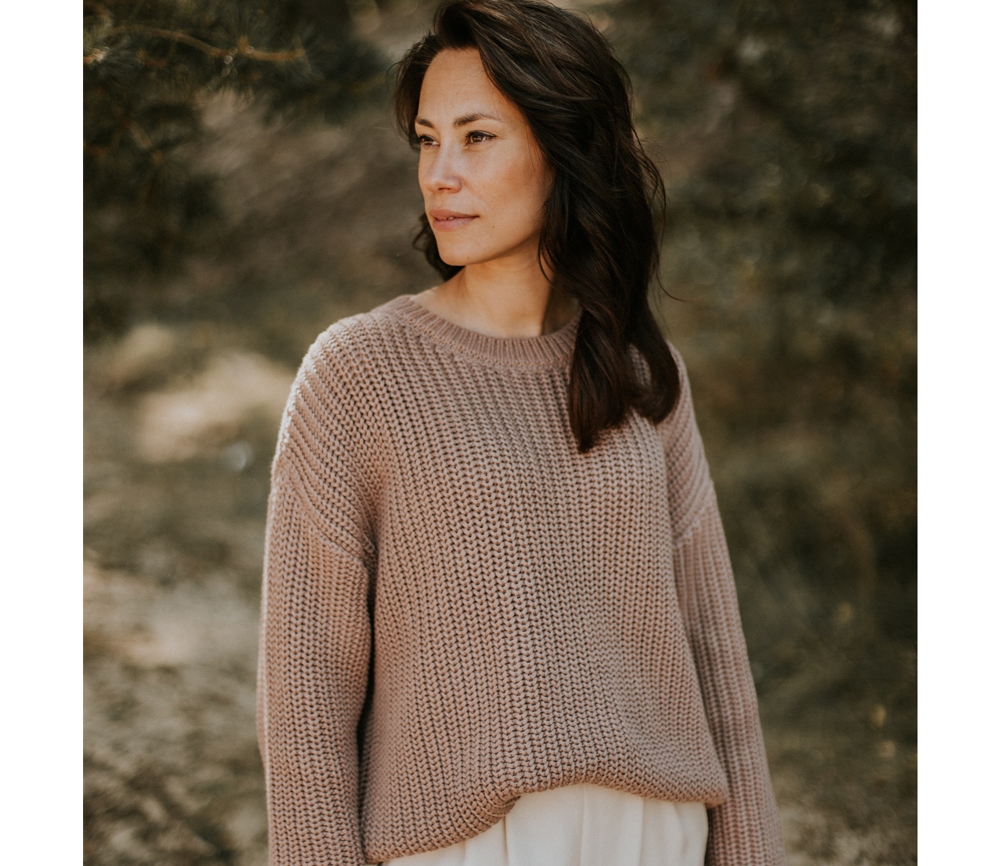 YUKI – Chunky Knit Women, MIST, Bio Baumwolle – Bild 2