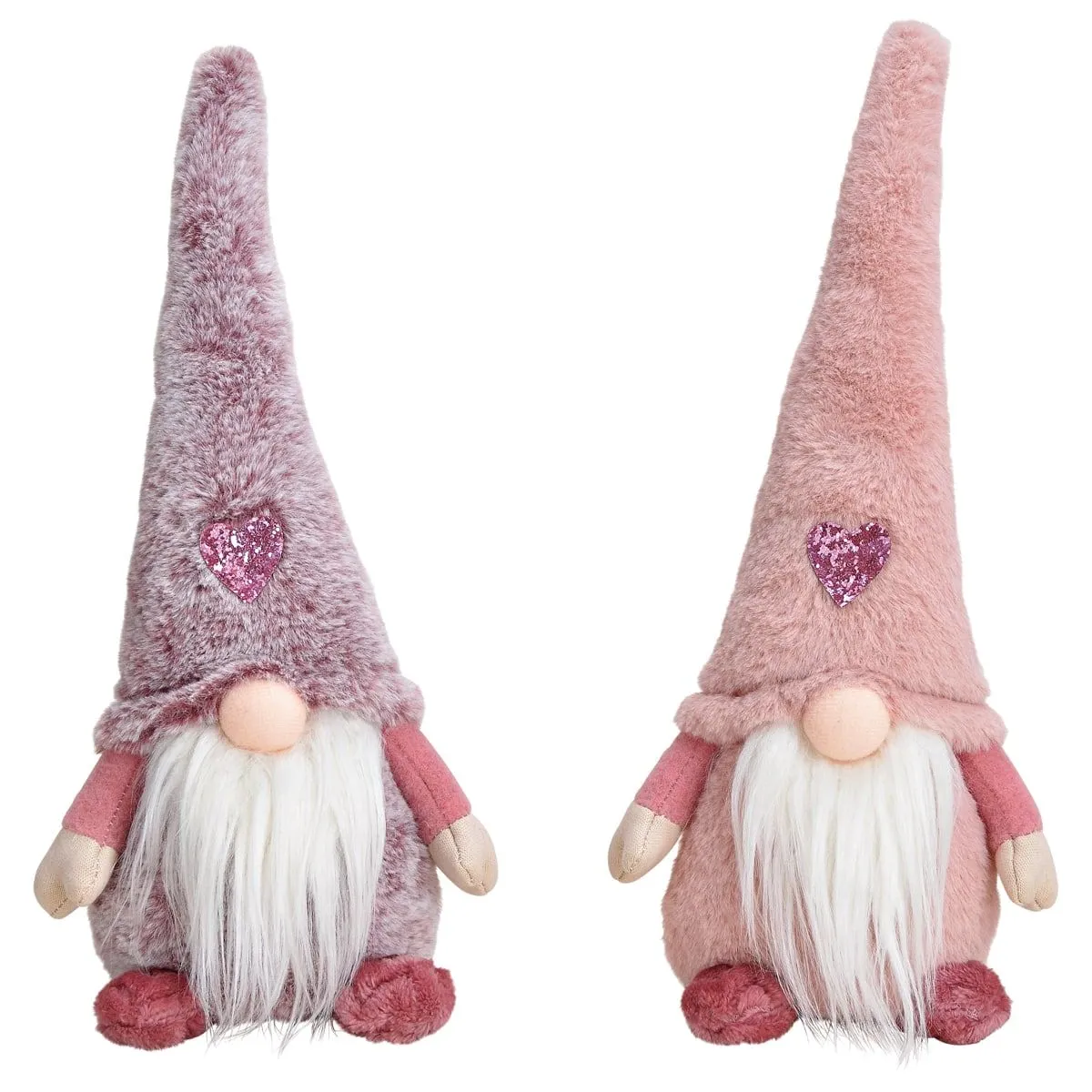 Weihnachtswichtel Figuren Set Weihnachtsmann rosa Deko 33 cm
