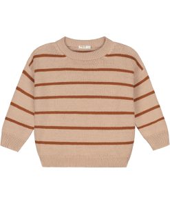 YUKI – Breton Knitted Sweater, SESAME, Bio Baumwolle