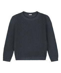 YUKI – Chunky Knitted WOMEN’S Sweater, CHARCOAL, Bio Baumwolle