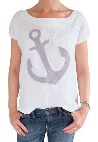 Gauze, Musselin – Double Gauze Grau mit weißen Punkten – Bild 9