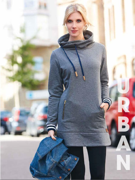 Strickbündchen, Collegebündchen in Anthrazit uni – 135 cm – Bild 3