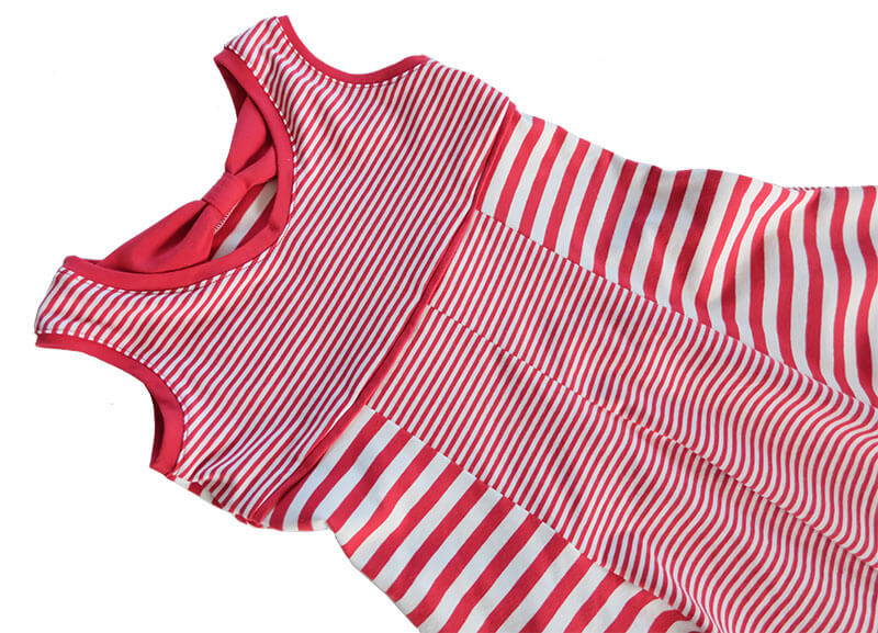 Jersey, breite Streifen Taupe / Weiß – Bild 8