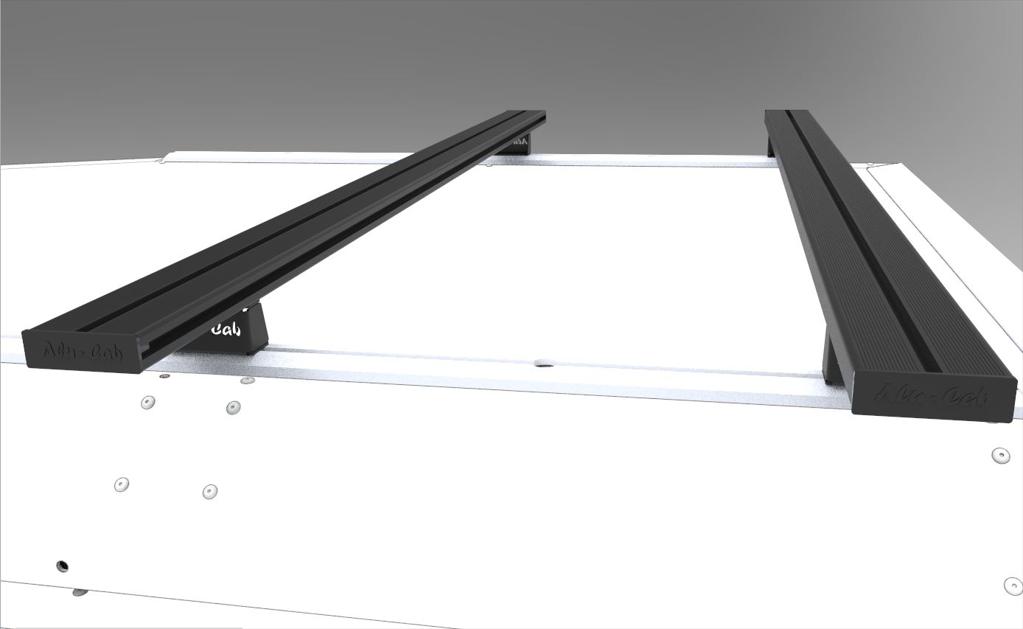 ALU-CAB QUERTRÄGER 1450MM IN SCHWARZ OHNE FÜSSE (2ER SET) – Bild 5