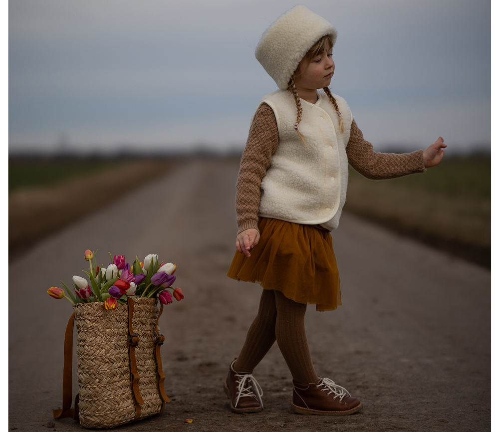 Alwero – Stirnband / Halswärmer VOVO, Off-White, Biowolle, ultra light – Bild 3