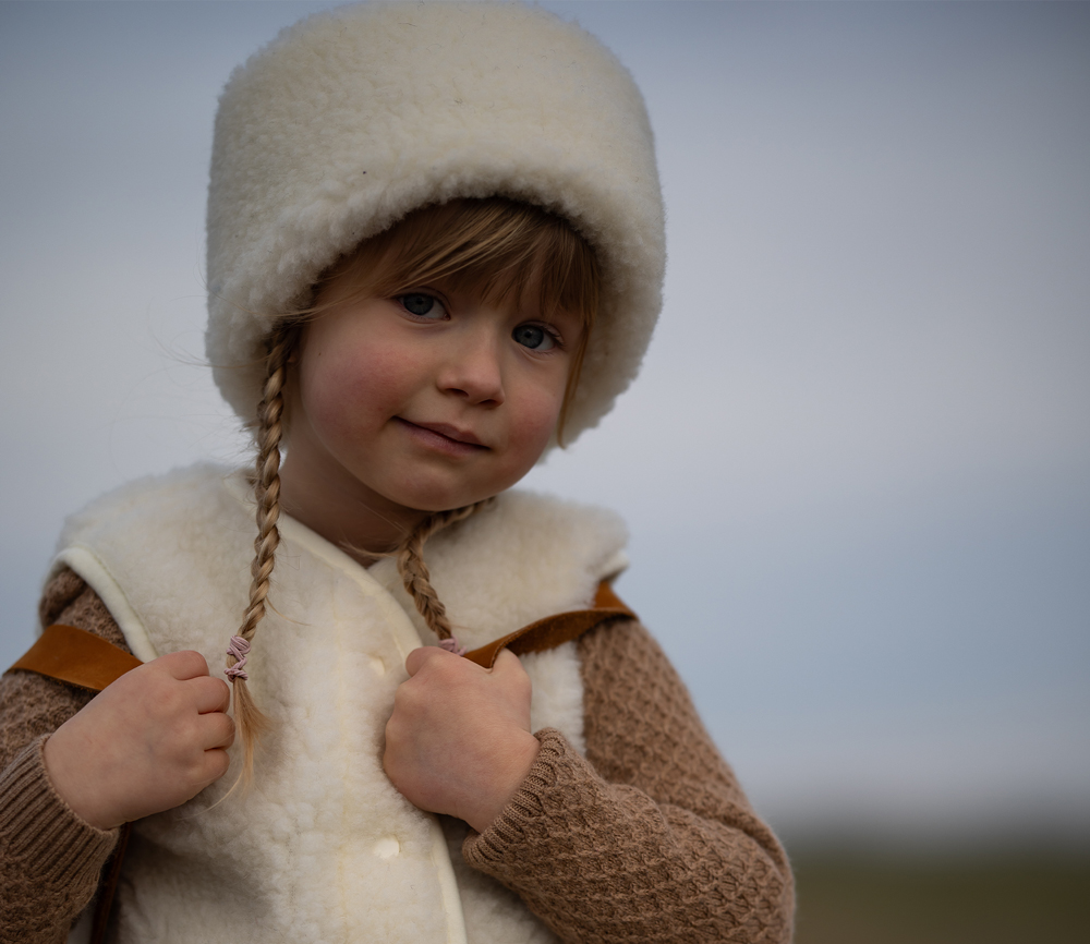 Alwero – Stirnband / Halswärmer VOVO, Off-White, Biowolle, ultra light – Bild 2