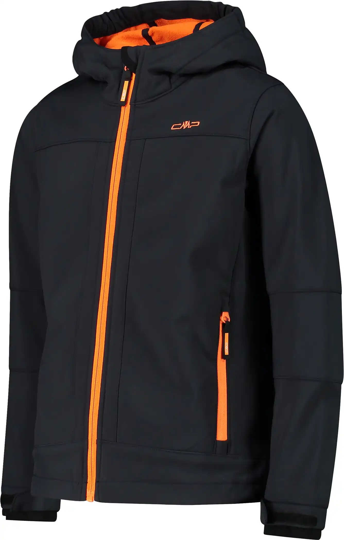 KID JACKET FIX HOOD ANTRACITE-FLASH ORANGE – Bild 4