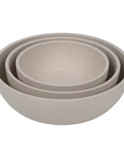 District 70 BAMBOO Hundenapf, mit Silikonring, spülmaschinenfest, chices Design, merengue (small)