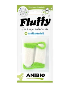 Anibio Fluffy Fingerzahnbürste, antibakterielle Wirkung dank Silber-Ionen-Technologie, 2er Set