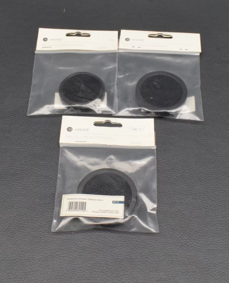 Hawke Wabensonnenblende, Konvolut, Honeycomb Sunshade Objektiv , 3 Stück , Neuware zum Sonderpreis !