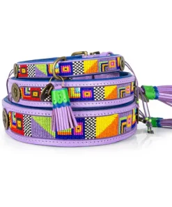 DWAM Leder-Halsband „Colour Pop“ (L)
