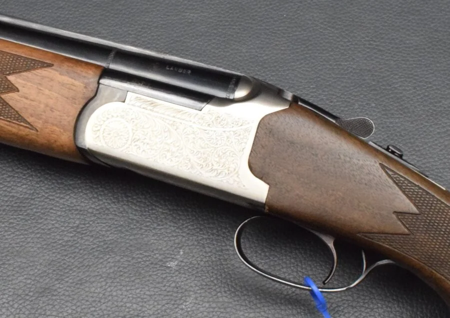 Lanber Bockdoppelflinte, Kaliber 12/70, 71,5cm Läufe, EA, gut – Bild 3