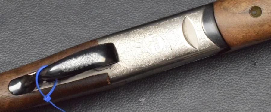 Lanber Bockdoppelflinte, Kaliber 12/70, 71,5cm Läufe, EA, gut – Bild 7