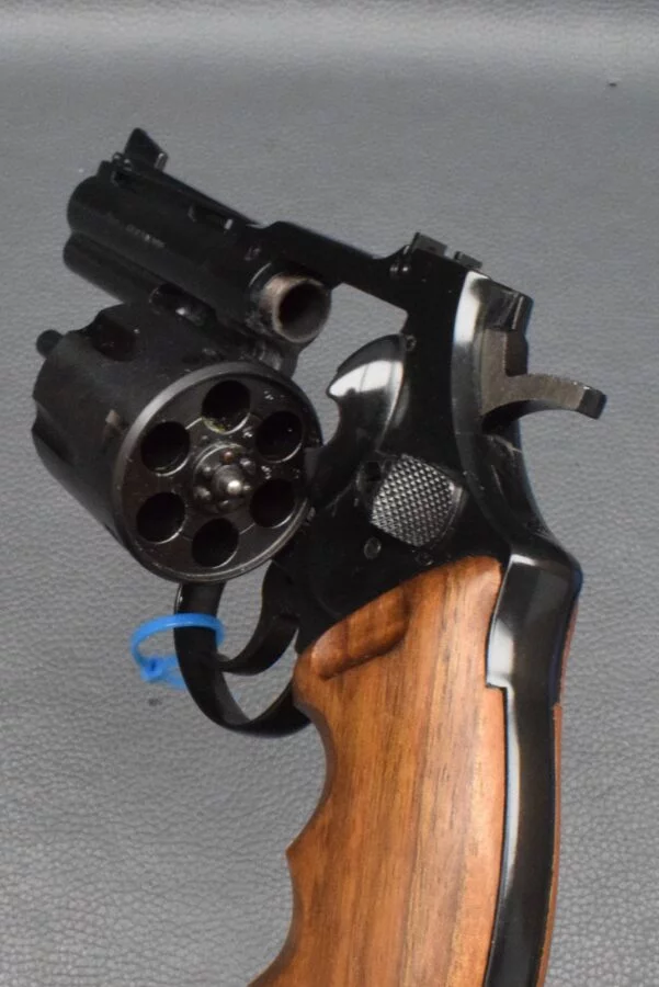 Luger / HS-Schmidt, Kaliber 32 S&W long, Revolver, 3″ Lauf, Holzgriff, neuwertig – Bild 6