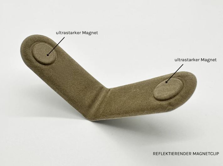 Lumiies THE MAGNETIC GLOW TAG (reflektierender Magnetclip, ultrastark, Klemmfunktion) – Bild 3