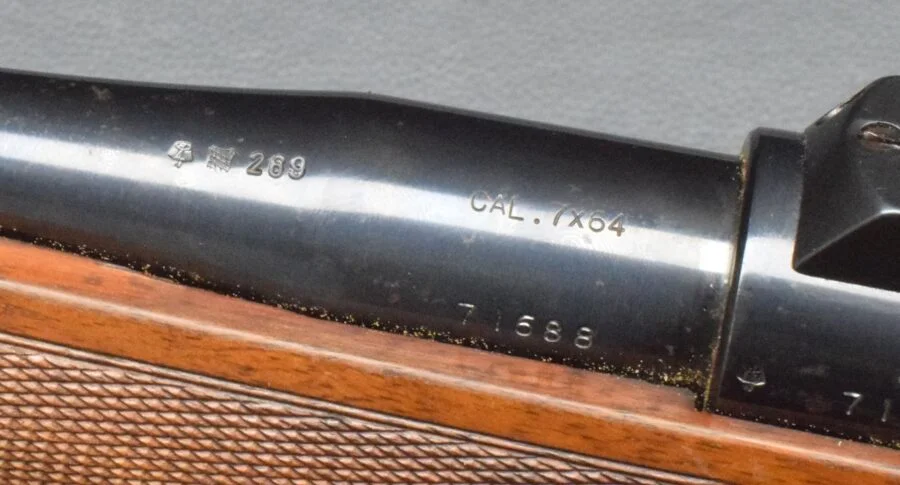 Mauser 2000, Repetierbüchse, Kaliber 7×64. mit Schwenkmontagebasen, gut – Bild 6