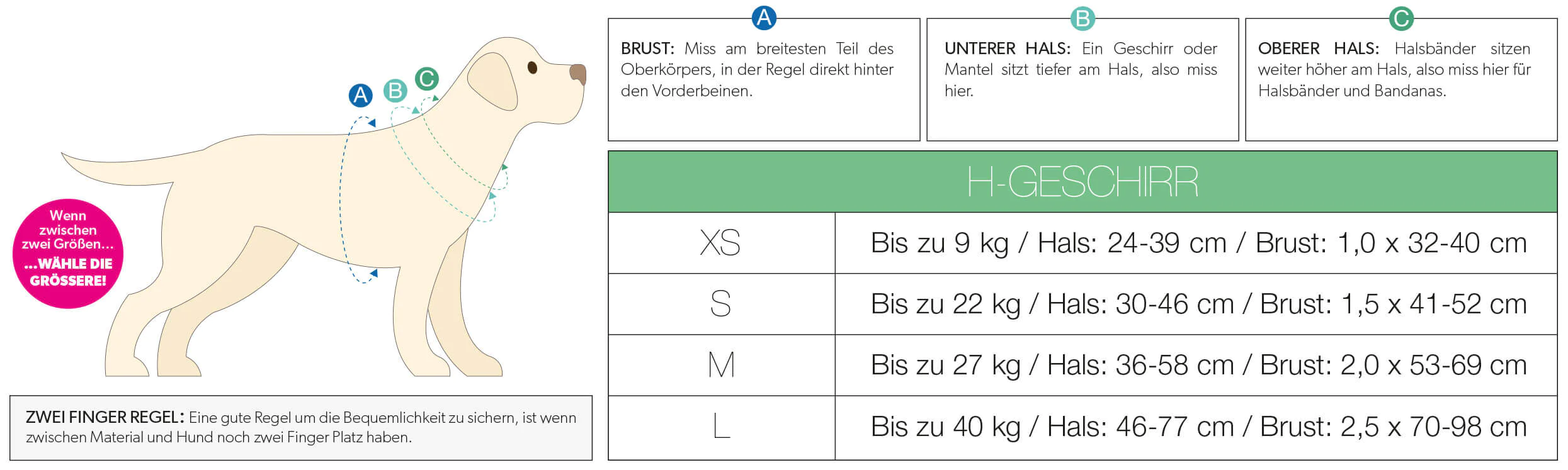 H-Geschirr – Ethnic, weicher Tragekomfort (5-fach verstellbar) XS, M, L – Bild 7