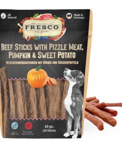 Ochsenziemerkaustangen, mit Kürbis und Süßkartoffeln, 12cm (10 Stangen)