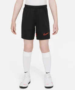 NIKE DRI-FIT ACADEMY BIG KIDS' BLACK/BRIGHT CRIMSON/BRIGHT CR