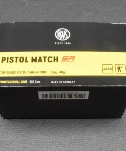 500 Patronen, RWS Pistol Match, Kal..22lr., Soft Recoil, 2,6g/40gr, zum Sonderpreis!