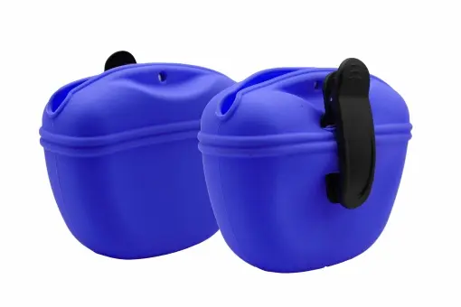 Leckerliebeutel aus Silikon mit Magnet-Verschluss, spülmaschinenfest (schwarz, hellblau, dunkelblau, gelb) – Bild 8