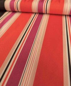 Hochelastischer Slinky breite Streifen Rot / Pink / Schwarz – Restposten zum Sonderpreis 0,90 Meter