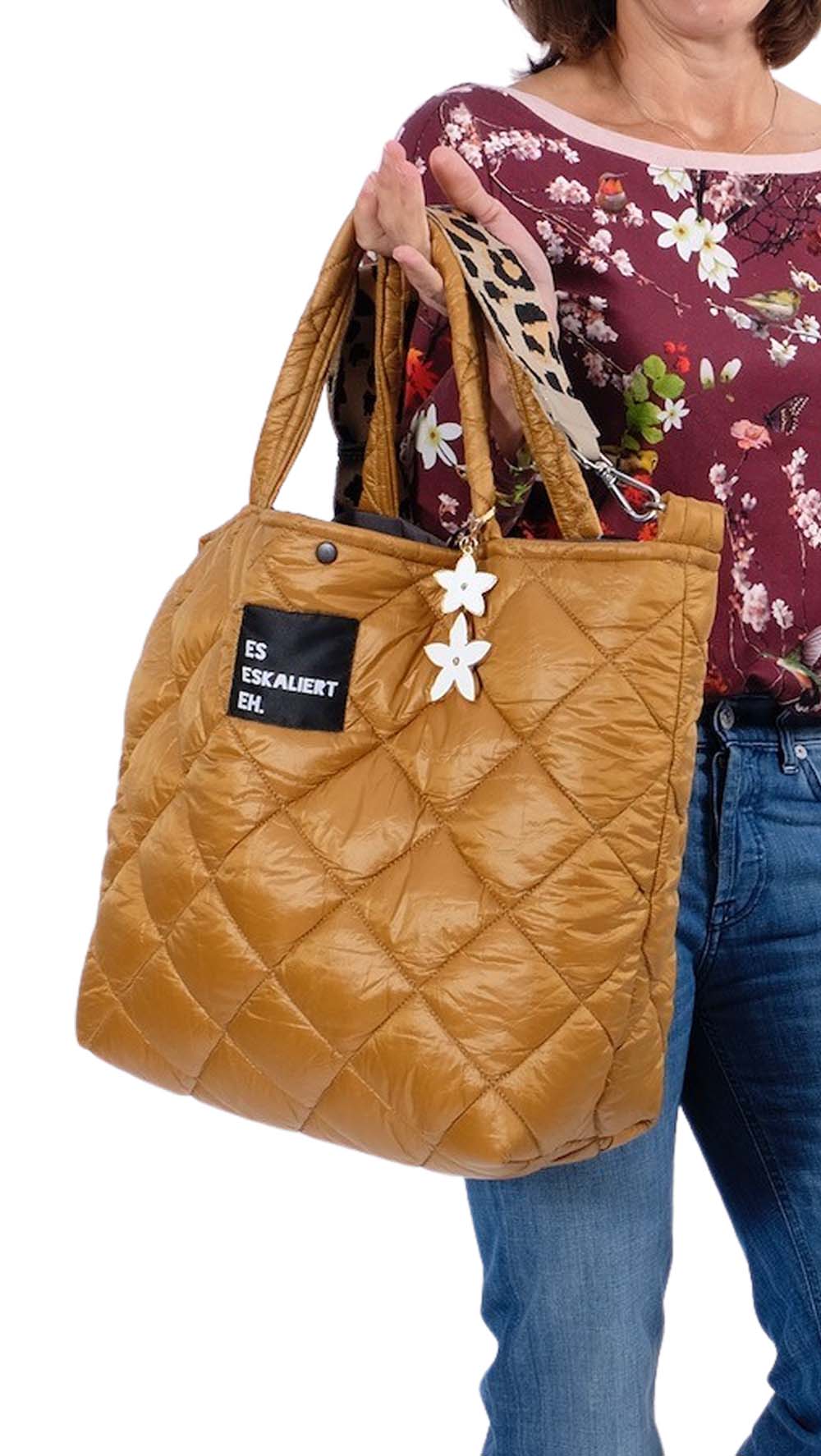 Stepper – Steppstoff, Mantelstoff, quadratische Steppung Blau – Bild 5