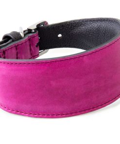 Das Lederband, Windhundhalsband Vancouver, weich und anschmiegsam, Echtleder aus Deutschland, Violet (35, 40, 45)