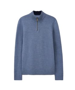 White Stuff – Pullover „NEWPORT“, chamb blue, Merinowolle